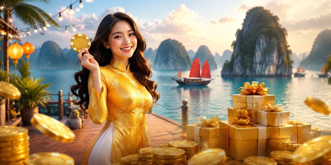 Khung cảnh Vịnh Hạ Long với không khí lễ hội giải trí và cá cược trực tuyến