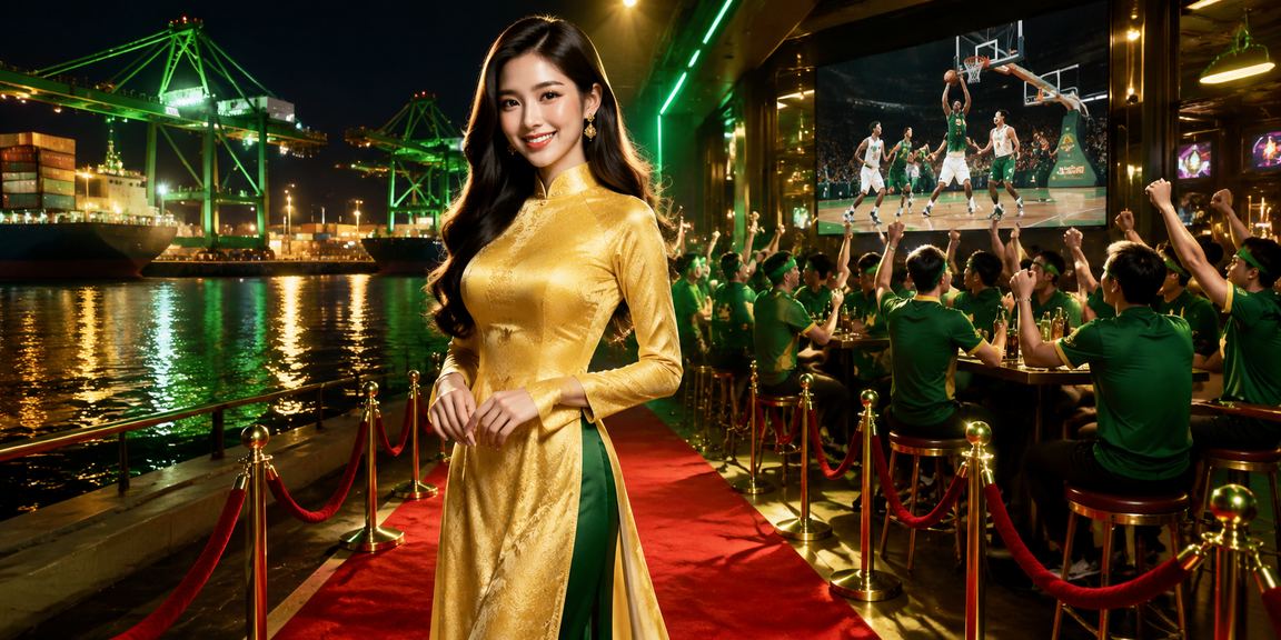 Người xem bóng rổ và đặt cược thể thao tại Hải Phòng với trang phục áo dài